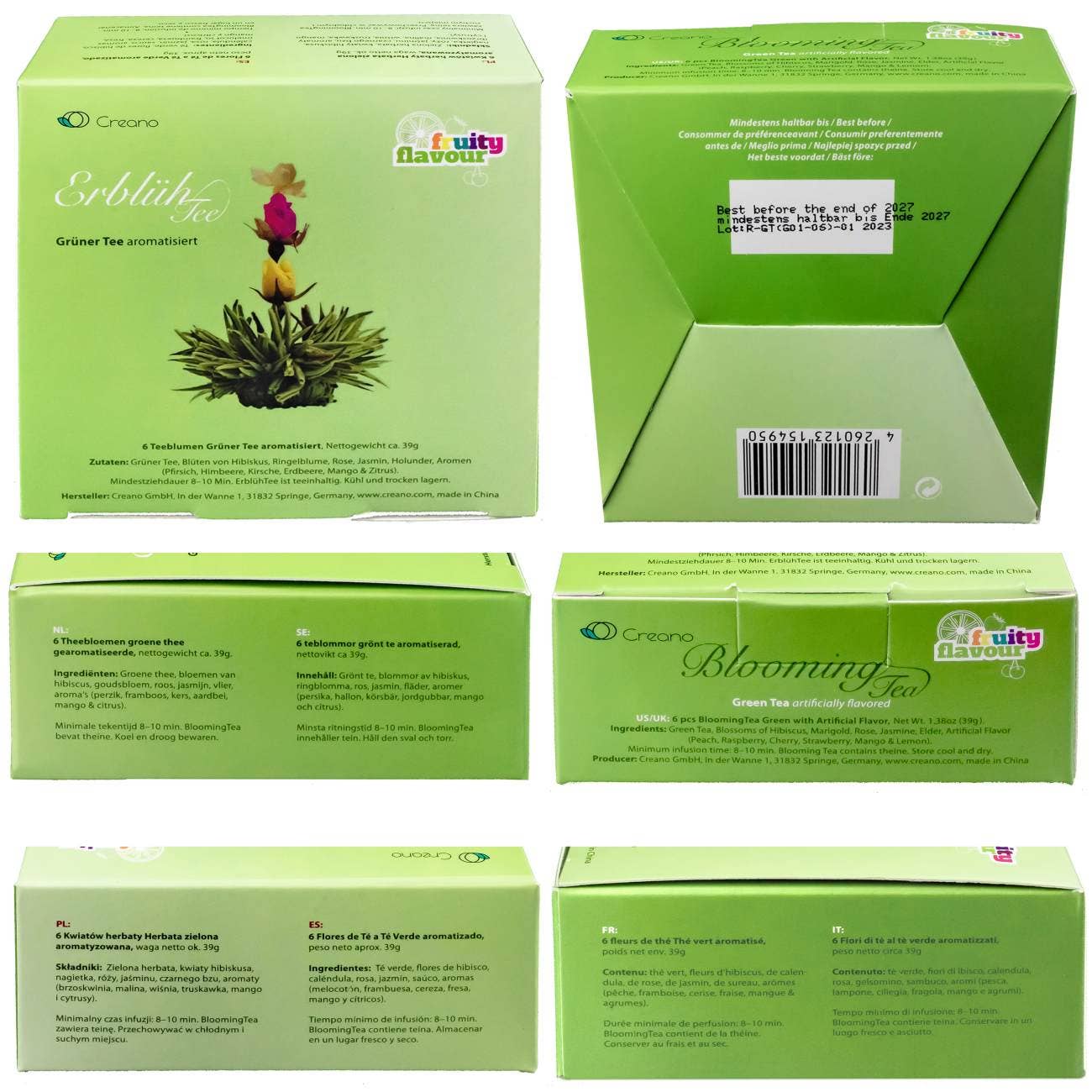 Creano Teeblumen Mix  Erblühtee Fruity Flavor zum Probieren - Tee-hoch-n Teefachgeschäft Online-Shop