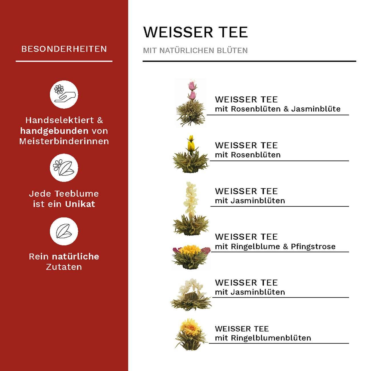 Creano Teeblumen Mix  ErblühTee in edler Geschenkbox zum - Tee-hoch-n Teefachgeschäft Online-Shop