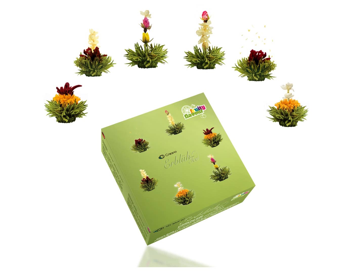 Creano Teeblumen Mix  Erblühtee Fruity Flavor zum Probieren - Tee-hoch-n Teefachgeschäft Online-Shop