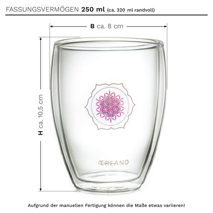 6er Set Blume des Lebens Thermoglas - Tee-hoch-n Teefachgeschäft Online-Shop