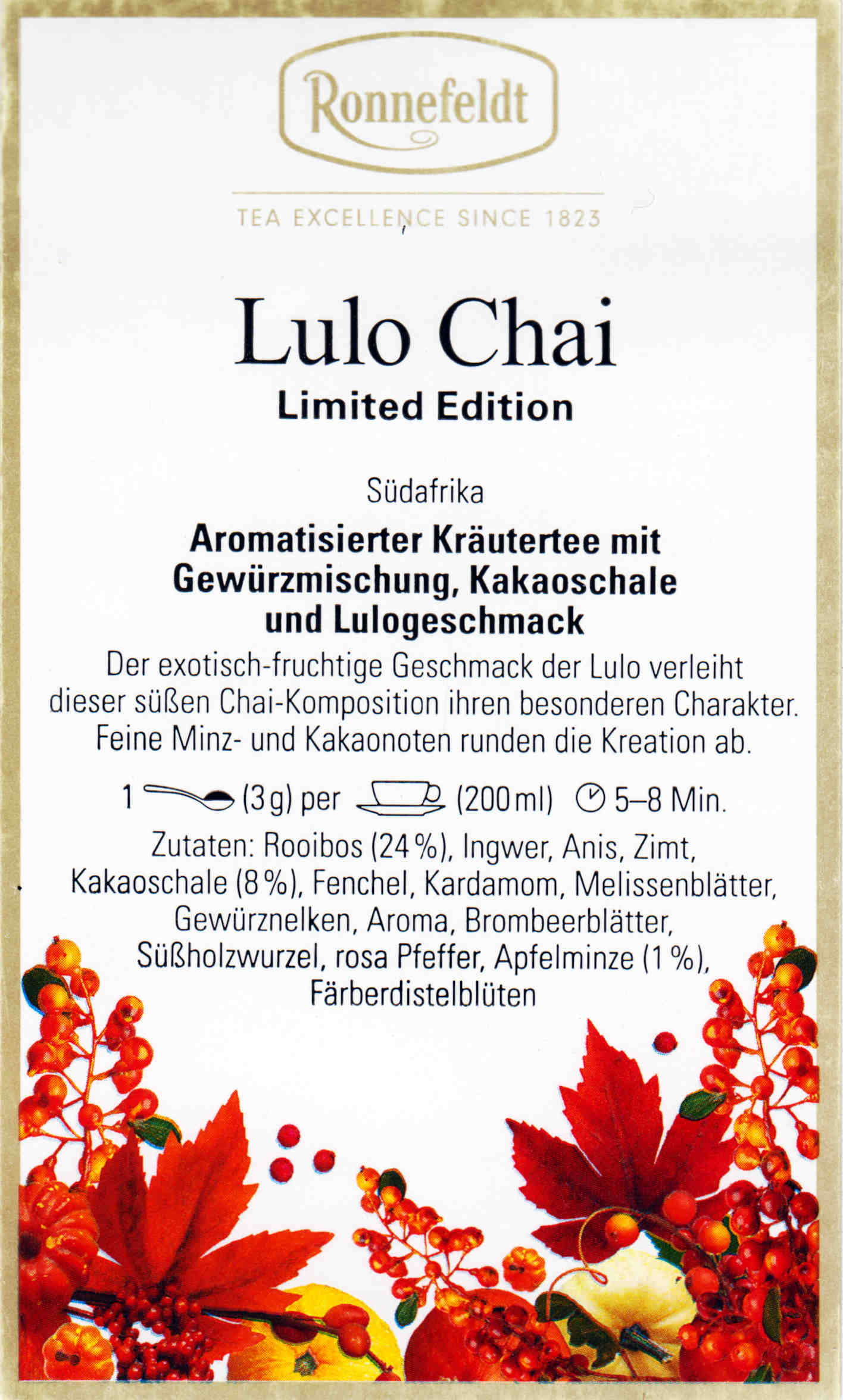 Lulo Chai Limited Edition