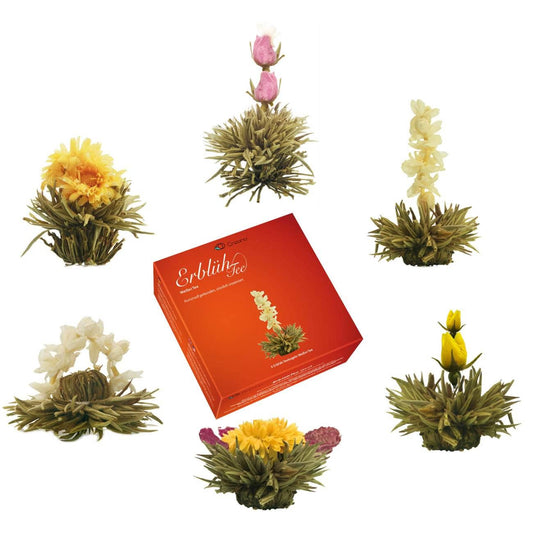 Creano Teeblumen Mix  ErblühTee in edler Geschenkbox zum - Tee-hoch-n Teefachgeschäft Online-Shop