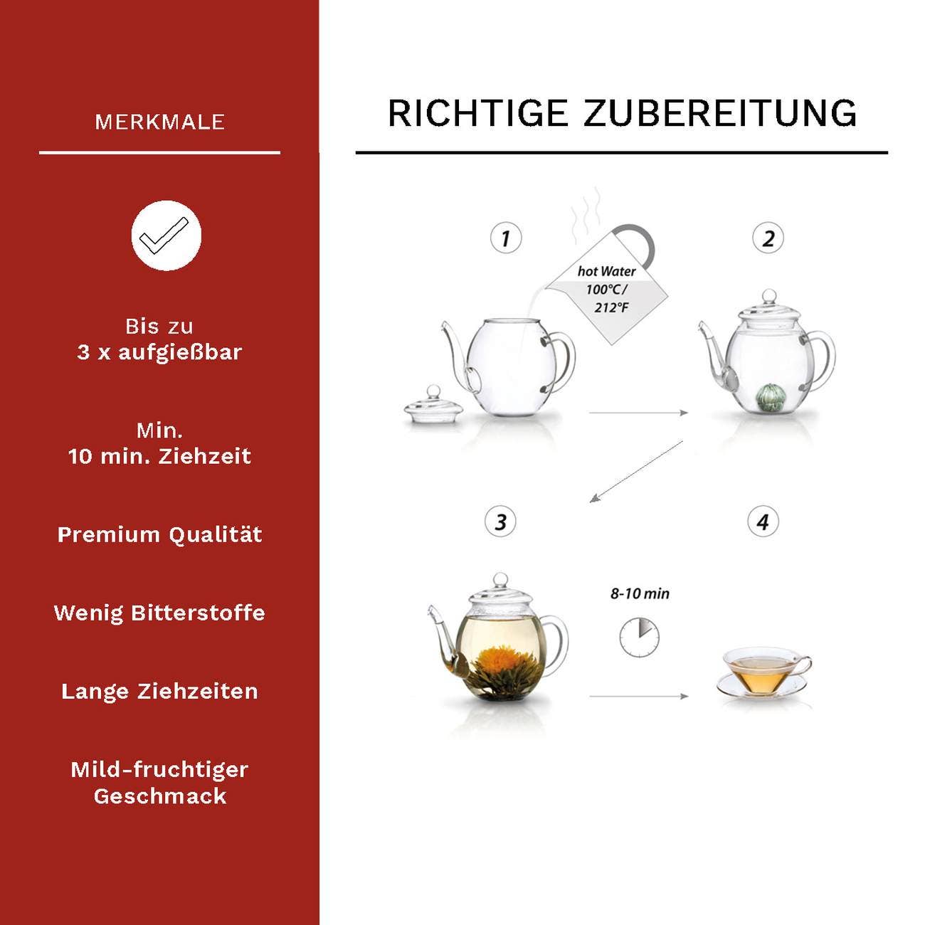 Creano Teeblumen Mix  ErblühTee in edler Geschenkbox zum - Tee-hoch-n Teefachgeschäft Online-Shop