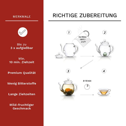 Creano Teeblumen Mix  ErblühTee in edler Geschenkbox zum - Tee-hoch-n Teefachgeschäft Online-Shop
