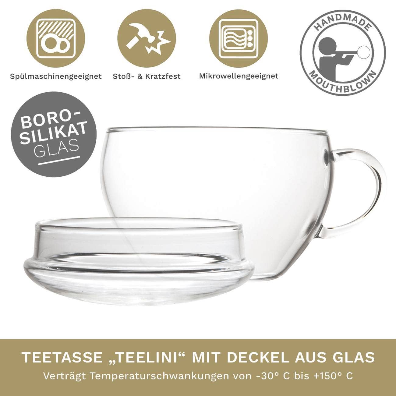Teetasse Teelini 200ml; einzeln - Tee-hoch-n Teefachgeschäft Online-Shop
