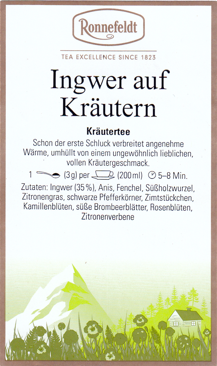 Ingwer auf Kräutern