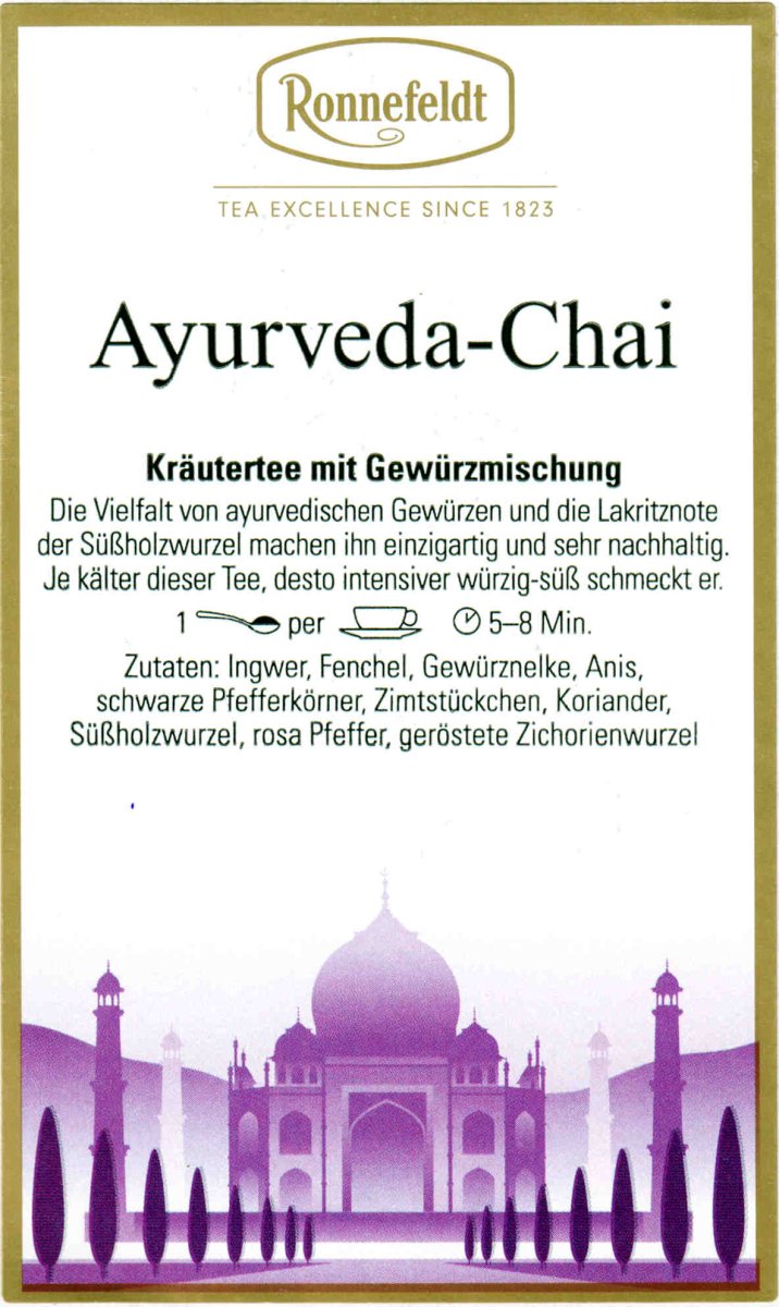 Ayurveda - Chai - Tee - hoch - n Teefachgeschäft Online - Shop