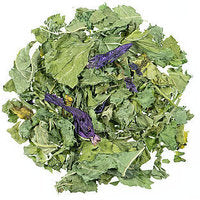 Malvenblätter mit Blüten