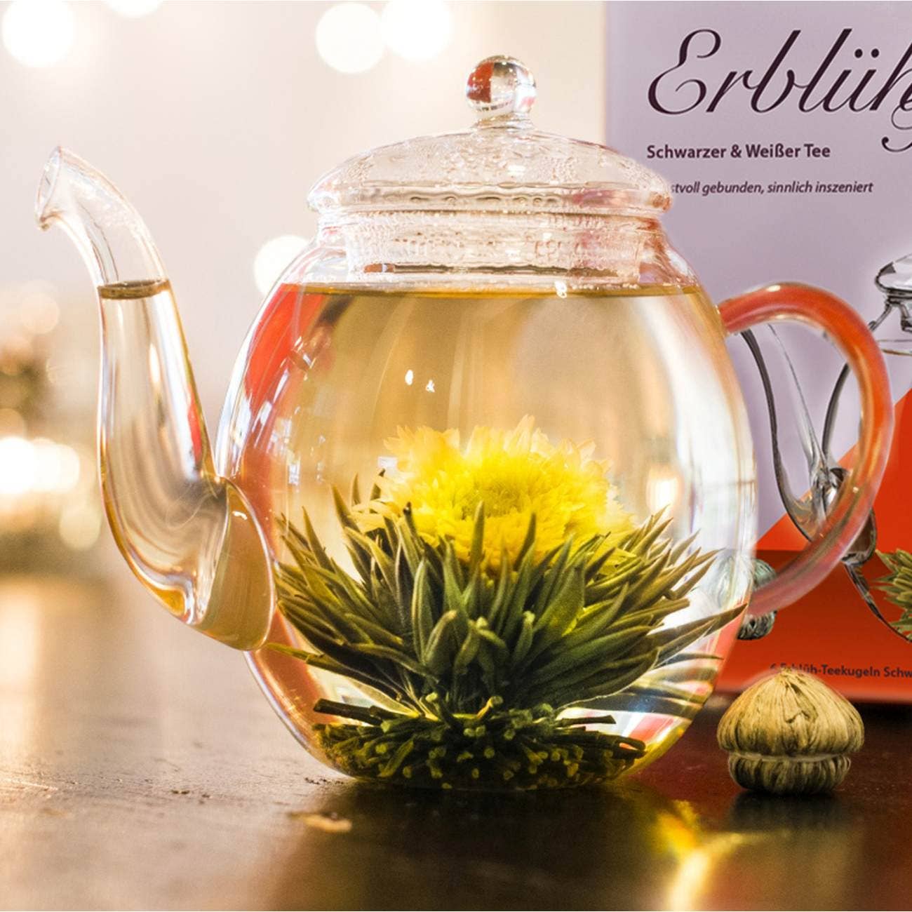 Creano Teeblumen Mix  Erblühtee in edler Geschenkbox - Weiß - Tee-hoch-n Teefachgeschäft Online-Shop