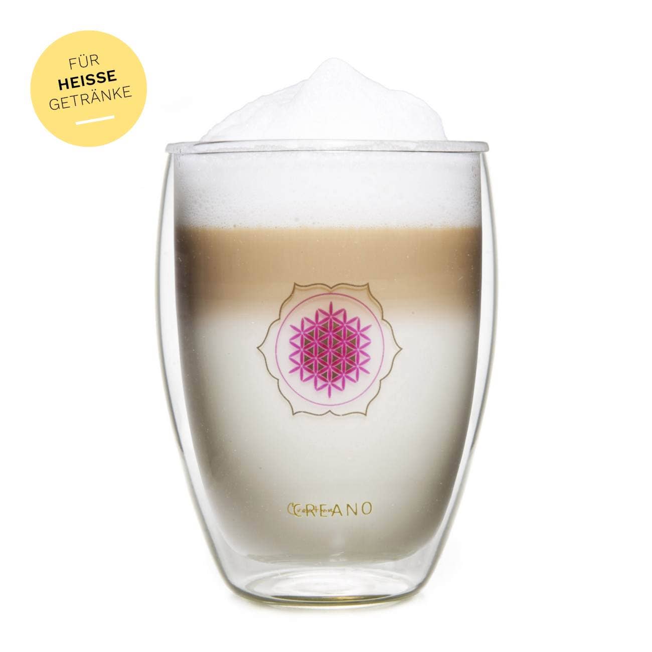 6er Set Blume des Lebens Thermoglas - Tee-hoch-n Teefachgeschäft Online-Shop